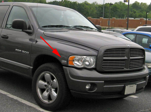 TFP Narrow Short Polished Fender Trim 02-09 Dodge Ram SB - Click Image to Close